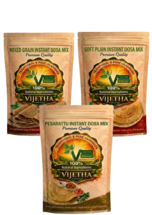 Instant Dosa Mixes Combo ( Soft Plain 500g , Pesara 500g , Mixed Grain 500g )