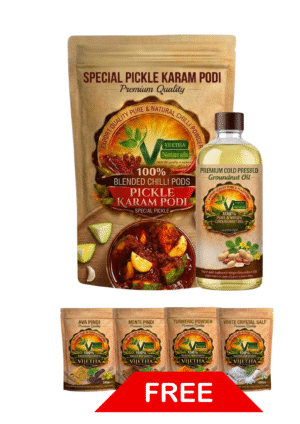 Special Pickle Karam 1kg + Groundnut Cold Pressed Oil 500ml + Avakai Add-ons